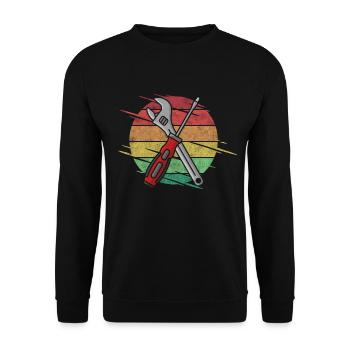 Tournevis à clé à outils - Sweat-shirt Unisexe - noir - Devant - Alina (178cm) & Michal (187cm)