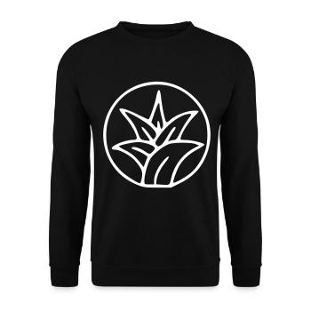 Plant drawing nature sketch white - Unisex Sweatshirt - black - Front - Alina (178cm) & Michal (187cm)