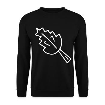 Plant drawing nature sketch white - Unisex Sweatshirt - black - Front - Alina (178cm) & Michal (187cm)