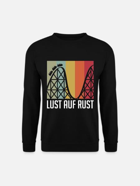 Lust auf Rust vintage retro Achterbahn Motiv - Unisex Pullover - Schwarz