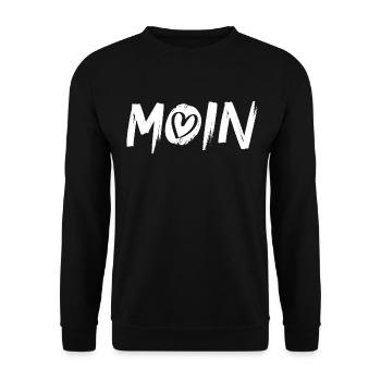 Moin Maritim Nordsee Ostfriesland Hamburg - Unisex Sweatshirt - black - Front - Alina (178cm) & Michal (187cm)