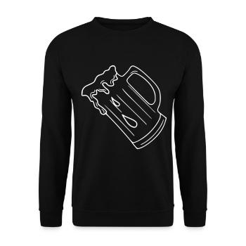 Beer Drawing Party Celebrate White - Unisex Sweatshirt - black - Front - Alina (178cm) & Michal (187cm)