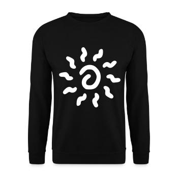 Soleil Dessin Nature Croquis Blanc - Sweat-shirt Unisexe - noir - Devant - Alina (178cm) & Michal (187cm)