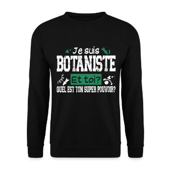 Botaniste Botanique Homme Cadeau Jardinier Jardin - Sweat-shirt Unisexe - noir - Devant - Alina (178cm) & Michal (187cm)