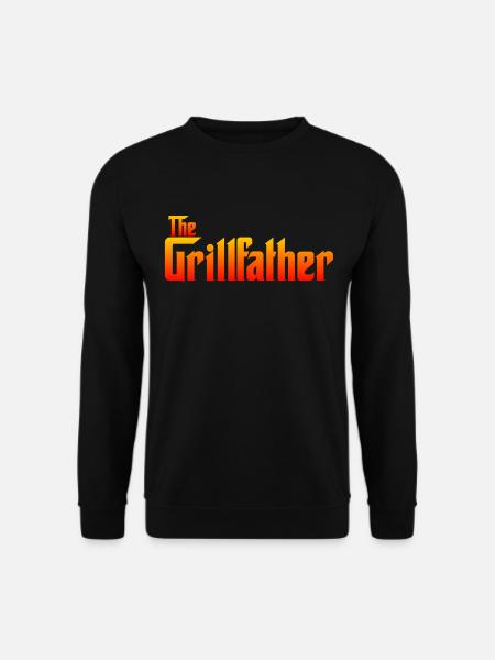 THE GRILLFATHER - GRILLER GRILLMEISTER GRILLKING - Unisex Pullover - Schwarz