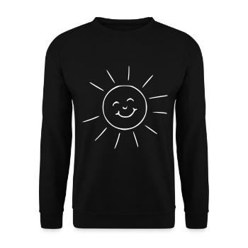 Soleil Dessin Nature Croquis Blanc - Sweat-shirt Unisexe - noir - Devant - Alina (178cm) & Michal (187cm)