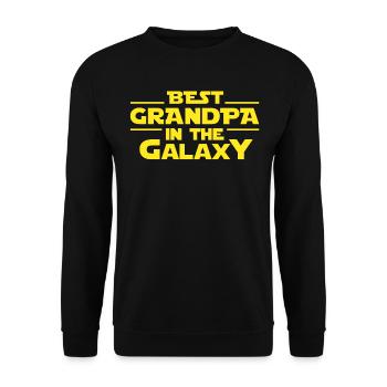 Best Grandpa in the Galaxy T-shirt - Father's Day - Sweat-shirt Unisexe - noir - Devant - Alina (178cm) & Michal (187cm)