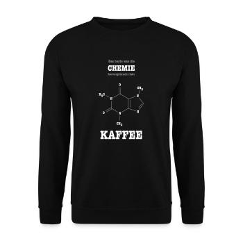 Kaffee Chemie Molekül Labor - Unisex Pullover - Schwarz - Vorne - Alina (178cm) & Michal (187cm)