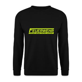 Feuerwehr - Unisex Pullover - Schwarz - Vorne - Alina (178cm) & Michal (187cm)