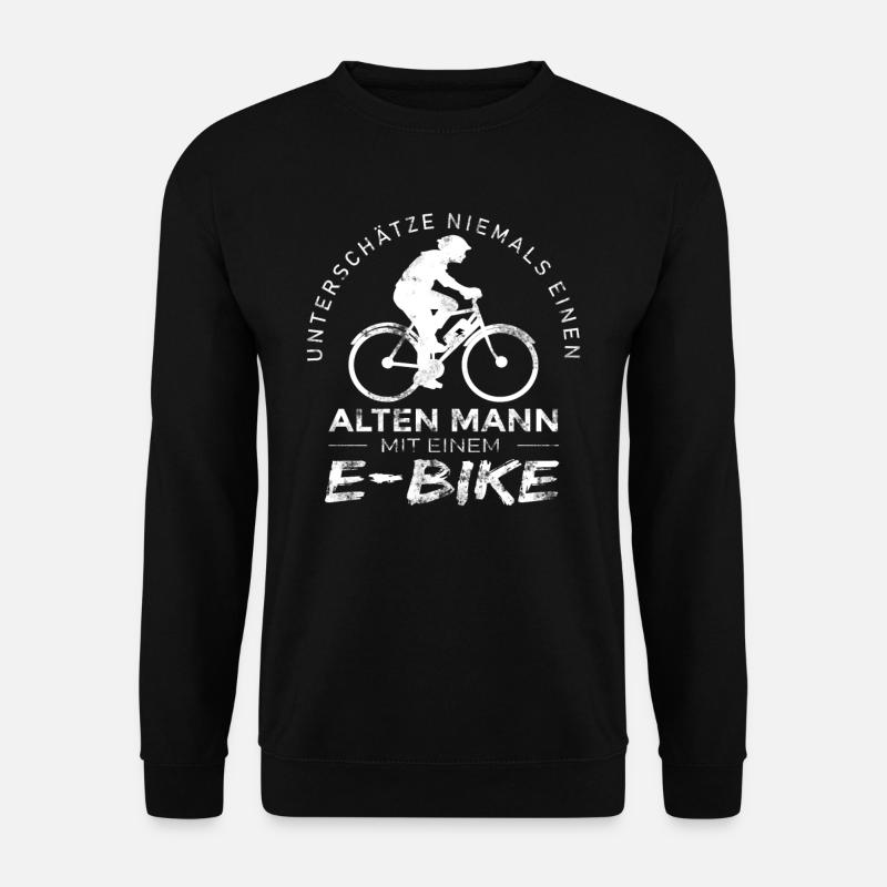 E-Biker E-Bike E bike Rentner Fahrrad Radfahrer - Unisex Pullover - Schwarz