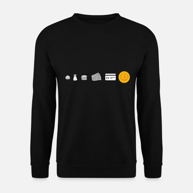 Évolution de la monnaie jusqu'au Bitcoin - Sweat-shirt Unisexe - noir