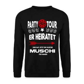 Jga Er heiratet Die gleiche Muschi für immer - Unisex Pullover - Schwarz - Vorne - Alina (178cm) & Michal (187cm)