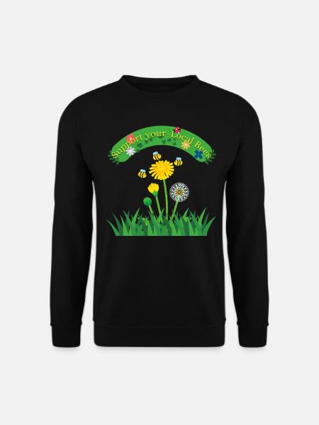 Support your Local Bees - Unisex Pullover - Schwarz