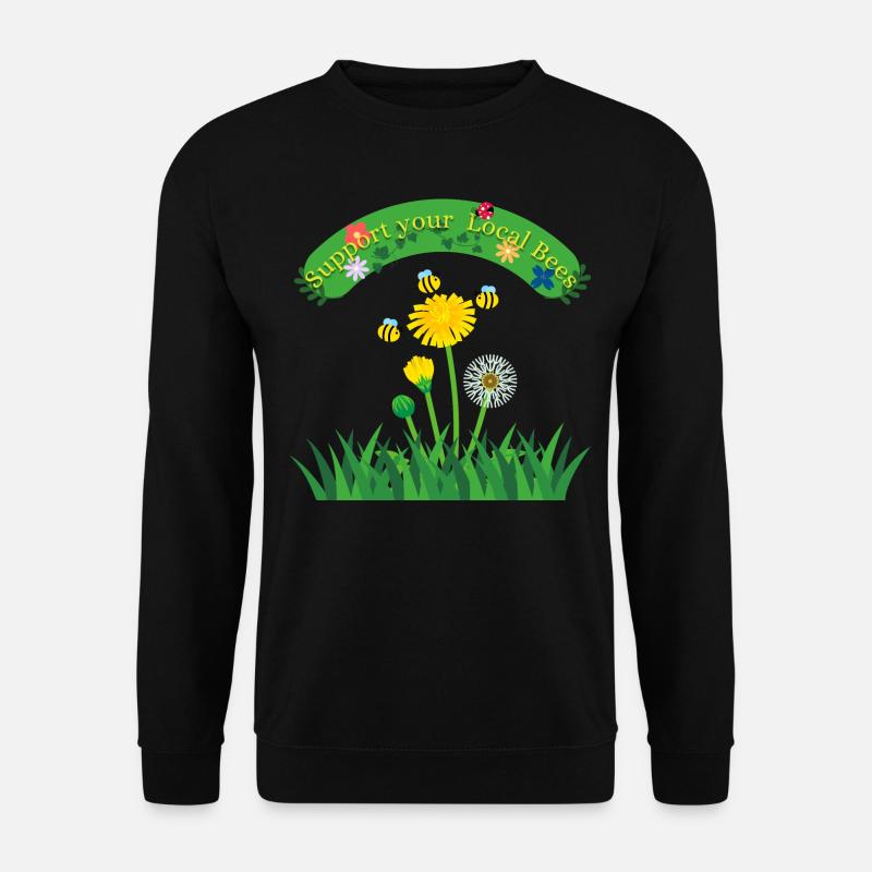 Support your Local Bees - Unisex Pullover - Schwarz