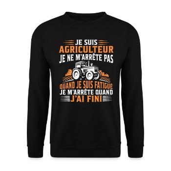 Je suis agriculteur - Sweat-shirt Unisexe - noir - Devant - Alina (178cm) & Michal (187cm)