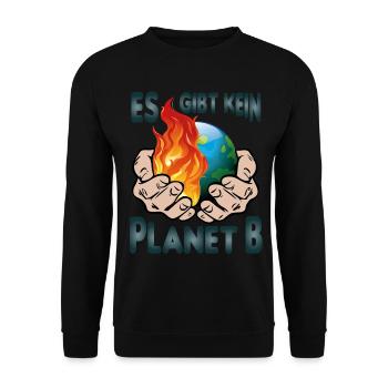 Klimawandel Klimakatastrophe Planet B - Unisex Pullover - Schwarz - Vorne - Alina (178cm) & Michal (187cm)