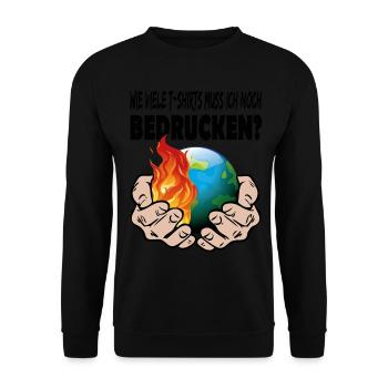 Klimawandel Klimakatastrophe T Shirts drucken - Unisex Pullover - Schwarz - Vorne - Alina (178cm) & Michal (187cm)