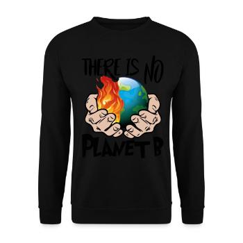 Klimawandel There is no Planet B - Unisex Pullover - Schwarz - Vorne - Alina (178cm) & Michal (187cm)