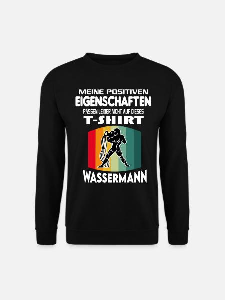 Geburtstag Sternzeichen Retro Wassermann - Unisex Pullover - Schwarz