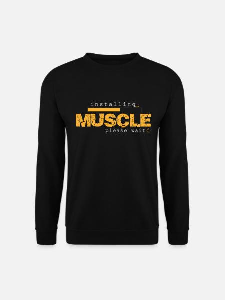 Bodybuilding Hantel Muskel aufbauen Training - Unisex Pullover - Schwarz