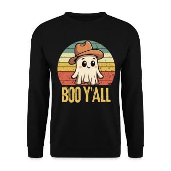 Halloween Ghost Cowboy - Unisex Sweatshirt - black - Front - Alina (178cm) & Michal (187cm)
