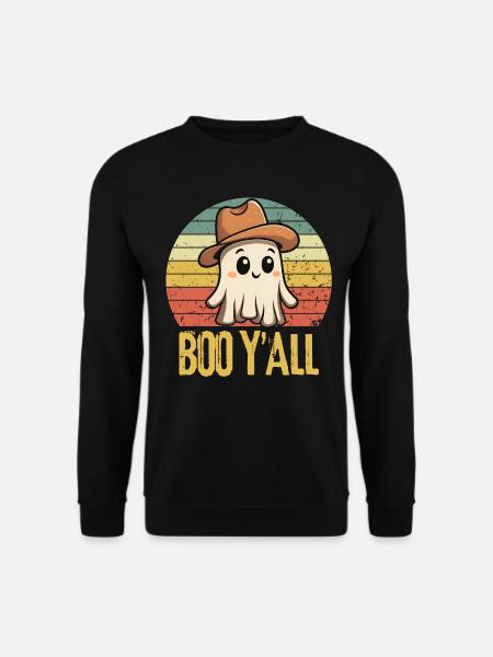 Halloween Ghost Cowboy - Unisex Sweatshirt - black