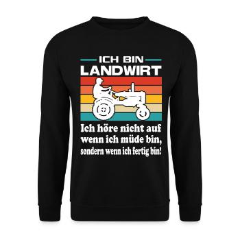 Bauern Protest Landwirt Schnauze voll - Unisex Pullover - Schwarz - Vorne - Alina (178cm) & Michal (187cm)