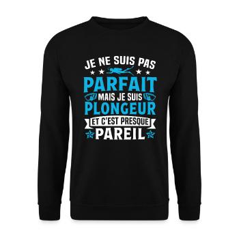 je suis plongeur plongeur plongée sous-marine - Sweat-shirt Unisexe - noir - Devant - Alina (178cm) & Michal (187cm)