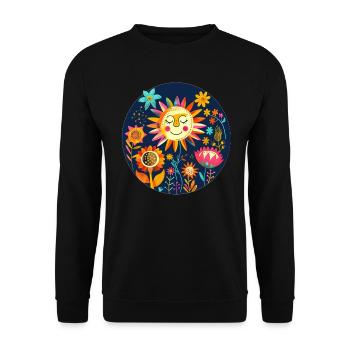 Cute Sun - Unisex Sweatshirt - black - Front - Alina (178cm) & Michal (187cm)