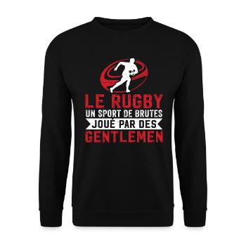 le rugby un sport de brutes joué par des gentlemen - Sweat-shirt Unisexe - noir - Devant - Alina (178cm) & Michal (187cm)