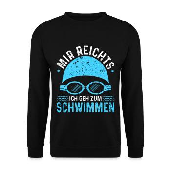 Schwimm - Unisex Pullover - Schwarz - Vorne - Alina (178cm) & Michal (187cm)