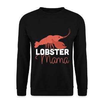 Hummer Mama Hummer Languste Meeresfrüchte - Unisex Pullover - Schwarz - Vorne - Alina (178cm) & Michal (187cm)