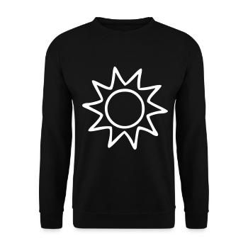 Soleil Dessin Nature Croquis Blanc - Sweat-shirt Unisexe - noir - Devant - Alina (178cm) & Michal (187cm)