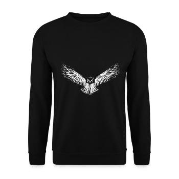 Chouette - Sweat-shirt Unisexe - noir - Devant - Alina (178cm) & Michal (187cm)