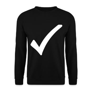 Hook Emoji Sketch Drawing White - Unisex Sweatshirt - black - Front - Alina (178cm) & Michal (187cm)