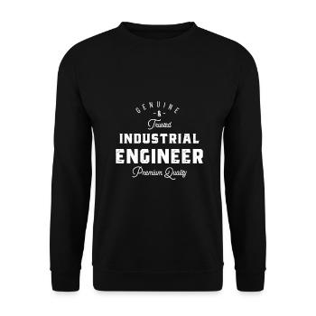 for industrial engineer - Unisex Sweatshirt - black - Front - Alina (178cm) & Michal (187cm)