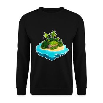 Island in the tropics - Unisex Sweatshirt - black - Front - Alina (178cm) & Michal (187cm)