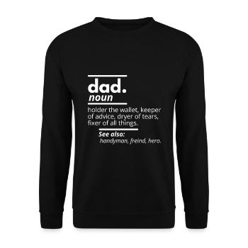 papa porte-portefeuille gardien de conseils - Sweat-shirt Unisexe - noir - Devant - Alina (178cm) & Michal (187cm)