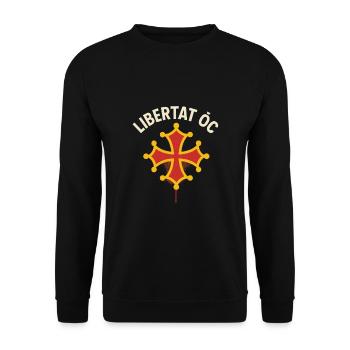 Croix Occitane Minimal - Sweat-shirt Unisexe - noir - Devant - Alina (178cm) & Michal (187cm)