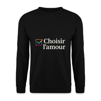 Choisir l’Amour LGBT+ Fun - Sweat-shirt Unisexe - noir - Devant - Alina (178cm) & Michal (187cm)