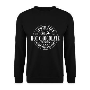 Noël vintage blanc - Sweat-shirt Unisexe - noir - Devant - Alina (178cm) & Michal (187cm)