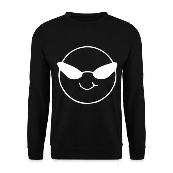 Emoji sketch blanc froid - Sweat-shirt Unisexe - noir - Devant - Alina (178cm) & Michal (187cm)