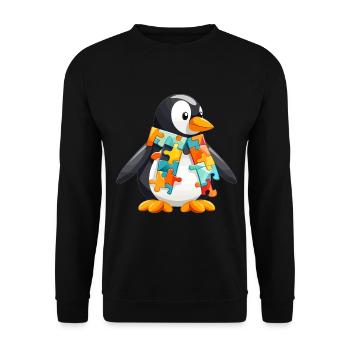 Penguin Baby - Unisex Sweatshirt - black - Front - Alina (178cm) & Michal (187cm)