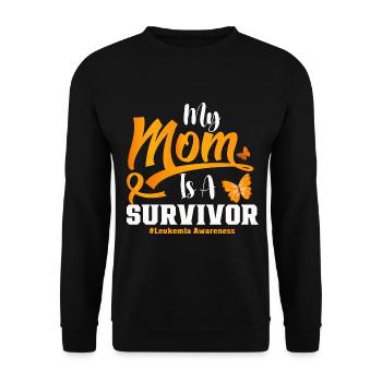 Leukemia Awareness Month Leukemia Survivor - Unisex Sweatshirt - black - Front - Alina (178cm) & Michal (187cm)