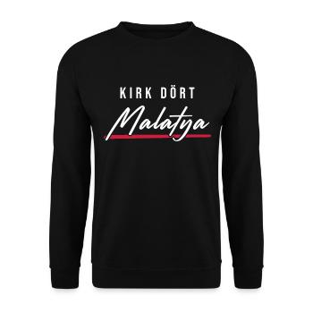 Malatya 44 Türkei Turkiye Geschenk Urlaub TR Türk - Unisex Pullover - Schwarz - Vorne - Alina (178cm) & Michal (187cm)
