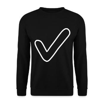 Haken Emoji Skizze Zeichnung weiß - Sweat-shirt Unisexe - noir - Devant - Alina (178cm) & Michal (187cm)
