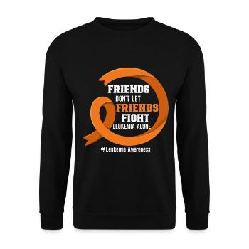 Leukemia Awareness Month Leukemia Survivor - Unisex Sweatshirt - black - Front - Alina (178cm) & Michal (187cm)