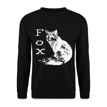 Renard - Sweat-shirt Unisexe - noir - Devant - Alina (178cm) & Michal (187cm)