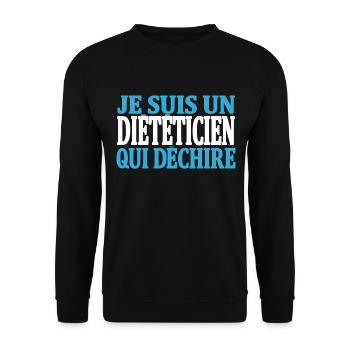 Je suis un diététicien qui déchire - Sweat-shirt Unisexe - noir - Devant - Alina (178cm) & Michal (187cm)