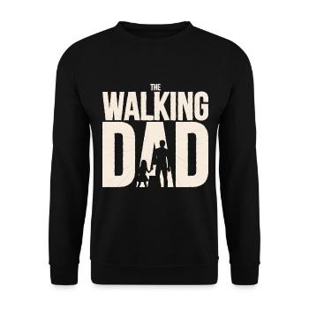 Geschenk für werdende Papas The Walking Dad - Unisex Pullover - Schwarz - Vorne - Alina (178cm) & Michal (187cm)